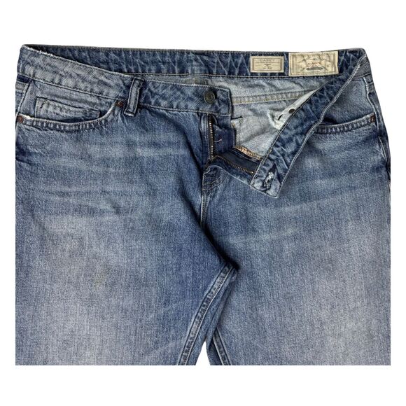 All Saints Jeans Womens Casey Low Rise Straight Fit Sz 33X30 Jeans Faded Frayed - Picture 4 of 9